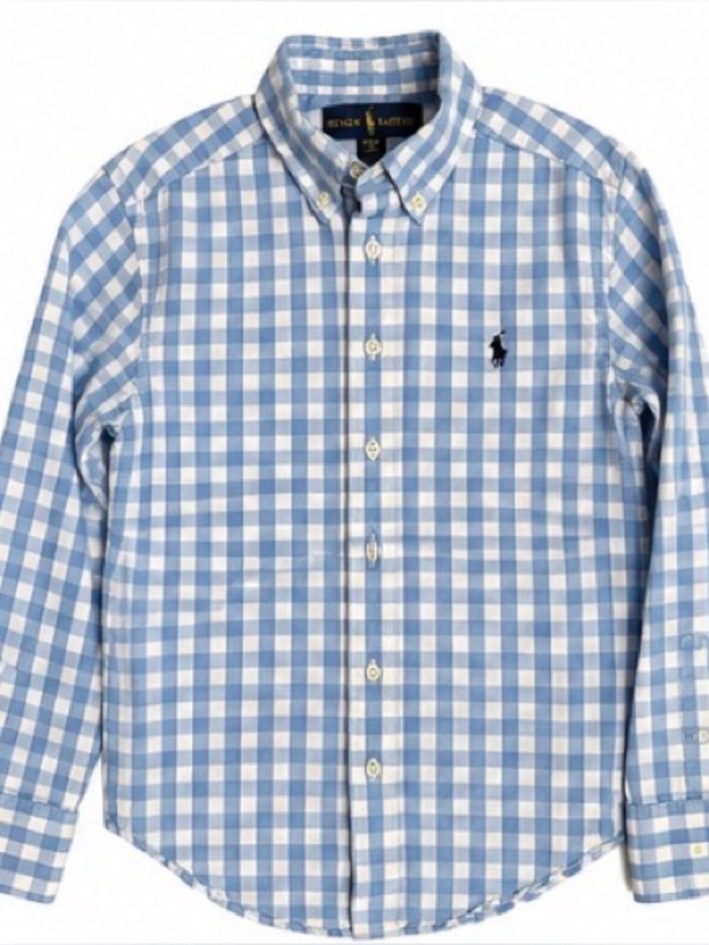 Polo by Ralph Lauren Blue White Gingham Button-Down Shirtsize 8